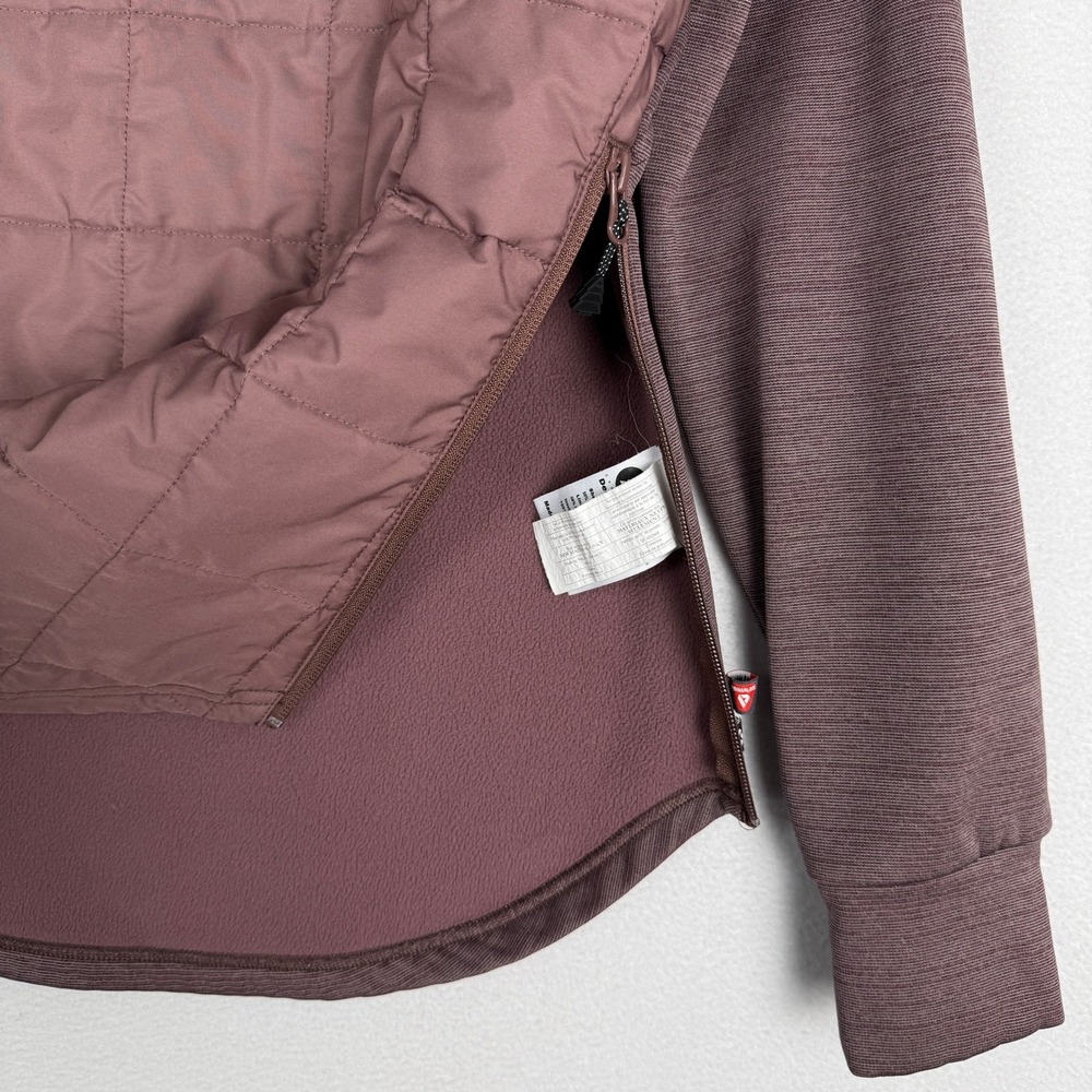 Picture Organic Lixi Tech Sweater Womens M Ash Rose Purple Quilted Pulllover - Picture 6 of 10